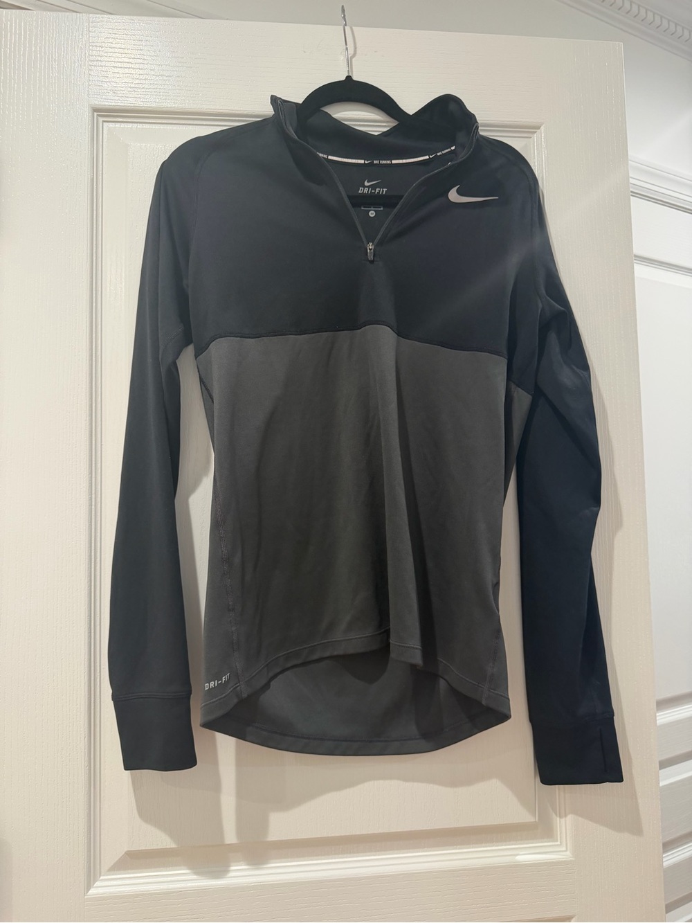Nike Black and Charcoal Dri-FIT Quarter-Zip Training Pullover